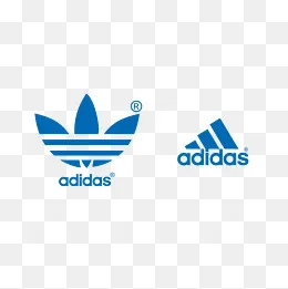 蓝色LOGO阿迪达斯标识下载,免抠元素