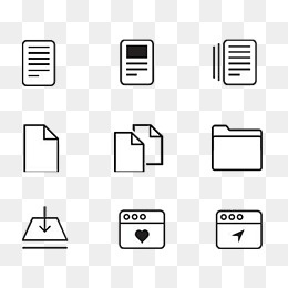 生活中简单简笔线条图标,免抠元素