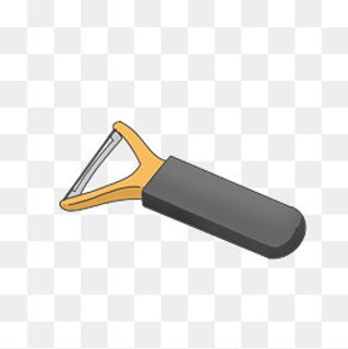 黄色拼接水果刀刨子装饰