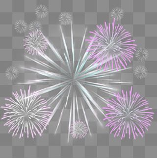 烟花爆竹彩色礼花元素,免抠元素