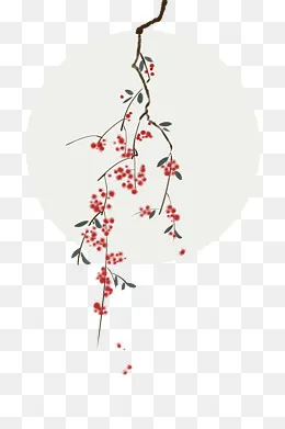 中国风花卉国画水墨古风复古,免抠元素(2000*3000px)psd模版下载