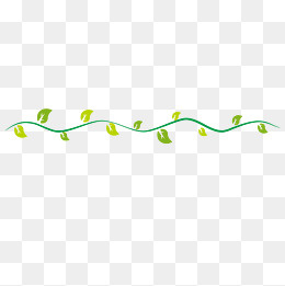 绿色叶子免抠分界线,免抠元素