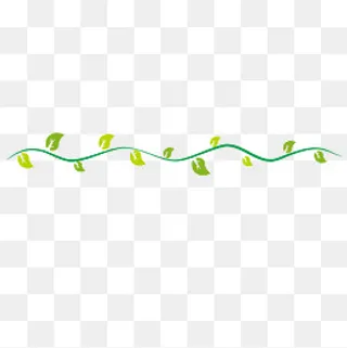 绿色叶子免抠分界线,免抠元素