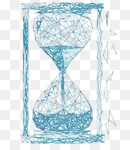 矢量蓝色时间沙漏(2001*2300px)eps,ai矢量模版下载