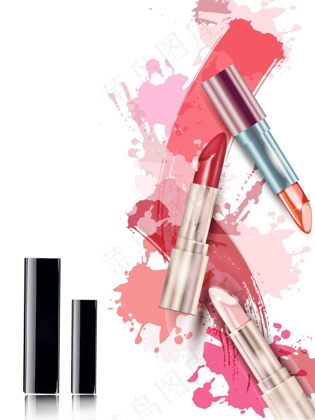 化妆品口红创意海报cdr背景模板背景图片素材