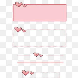 卡通爱心边框下载,免抠元素