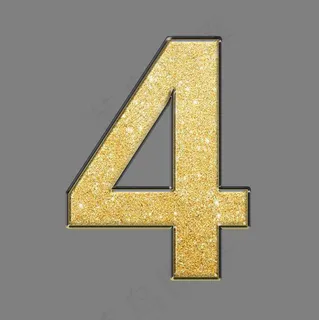 创意黑金金沙PSD数字4