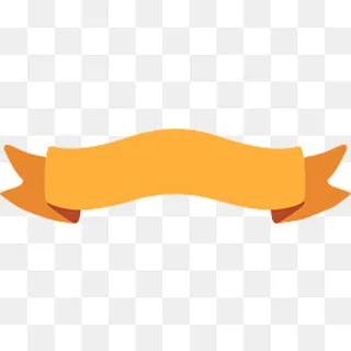 弯曲的橙色标题框图,免抠元素
