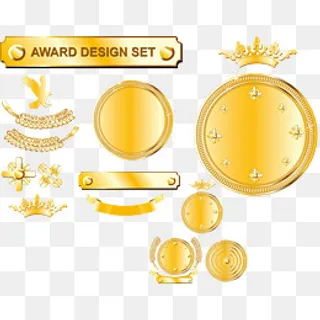 冠军奖章矢量素材,免抠元素