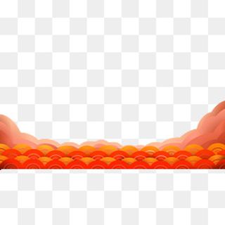 波浪边框中国纹理,免抠元素