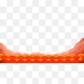 波浪边框中国纹理,免抠元素