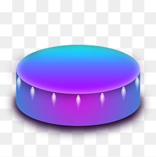 圆柱形的蓝紫色舞台灯,免抠元素