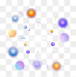 孟菲斯风格渐变波点不规则图形,免抠元素