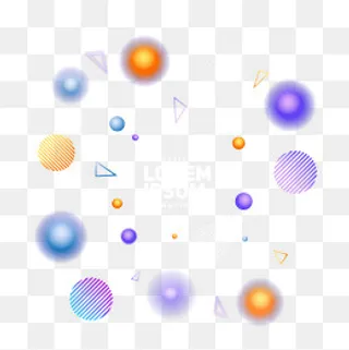 孟菲斯风格渐变波点不规则图形,免抠元素