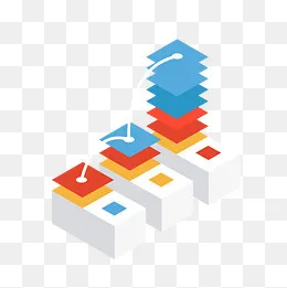立体商务公司数据PPT素材(2000*2000px)ai矢量模版下载