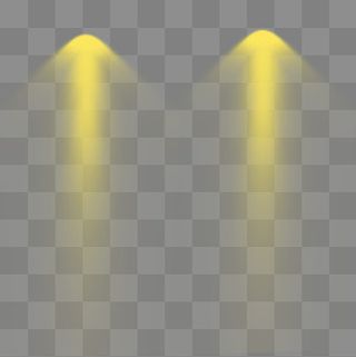 黄色射灯灯光元素,免抠元素