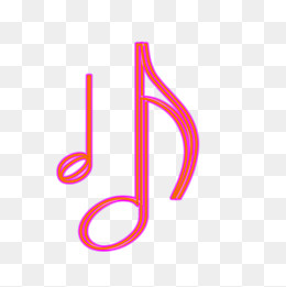 创意枚红色音符免抠图,免抠元素