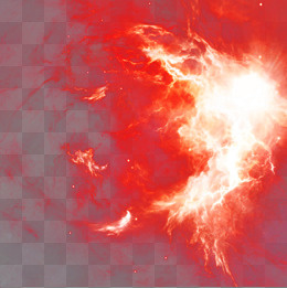 红色渐变科技云雾元素,免抠元素
