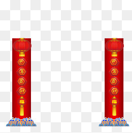 免抠中国风柱子对联,免抠元素(2000*2000px)psd模版下载
