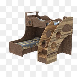 实木家具儿童床双层床,免抠元素