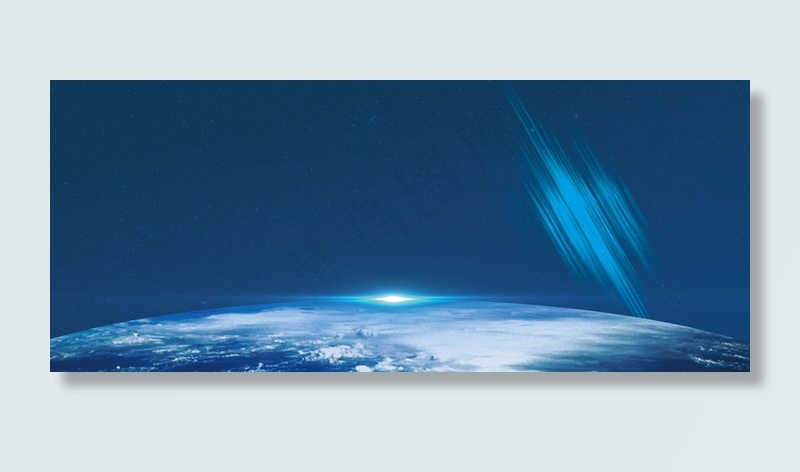 大气唯美蓝色宇宙地球背景背景图片素材