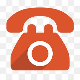 矢量创意办公用品红色电话素材,免抠元素