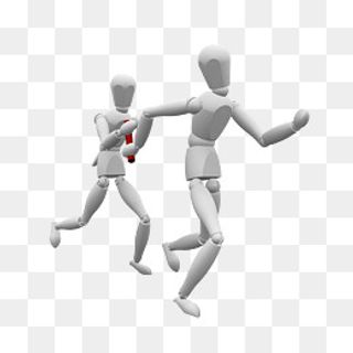 小人接力相互信任,免抠元素