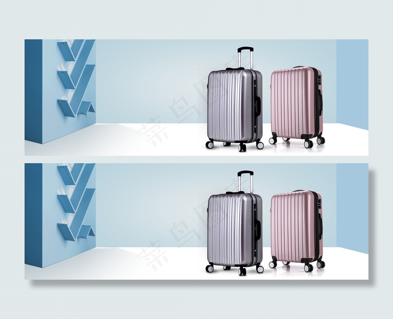 大气行李箱暑期游背景背景图片素材