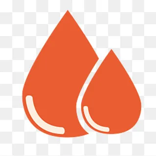 橙色水滴矢量图,免抠元素