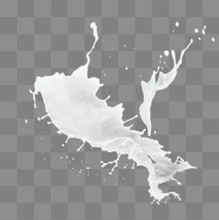 清新飞溅的牛奶元素,免抠元素