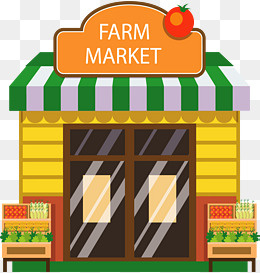 卡通农产品食物便利店,免抠元素
