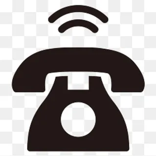 联系方式黑色矢量电话图标,免抠元素