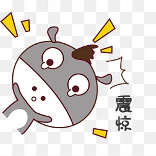 卡通手绘表情包笨笨驴灰色可爱震
