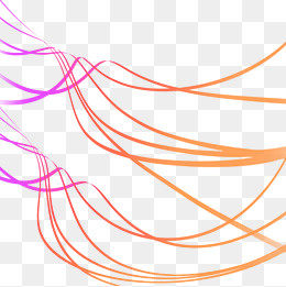 彩色不规则曲线背景装饰图案免抠
