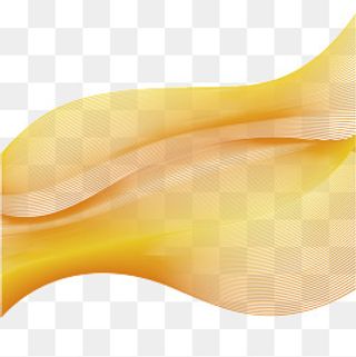 黄色曲线科技感线条矢量免抠图