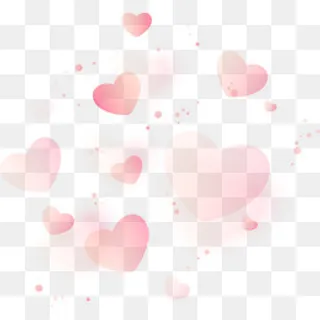 粉色梦幻漂浮爱心