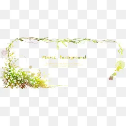 白色小花与藤蔓植物(8268X3508(DPI:300))psd模版下载