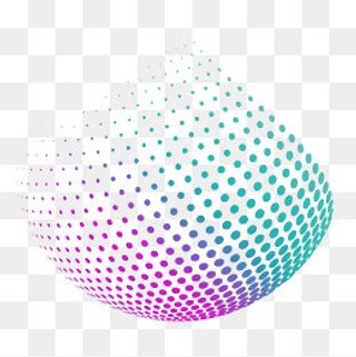 科技彩色密集圆点图,免抠元素