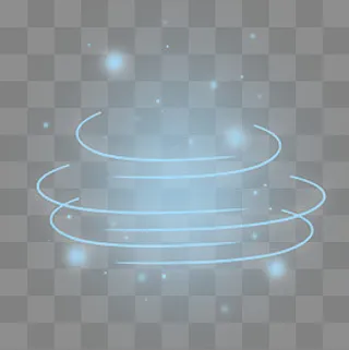 淡蓝色环状点状光,免抠元素