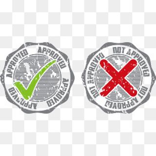 正确与错误灰色印章,免抠元素