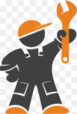 拿着工具的维修人员,免抠元素