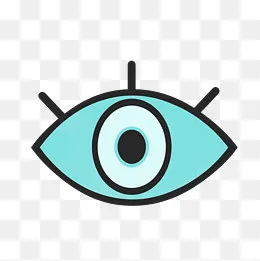 简约卡通眼睛矢量图标免抠图,免抠元素(2084*2084px)eps,ai矢量模版下载