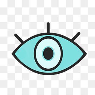 简约卡通眼睛矢量图标免抠图,免抠元素