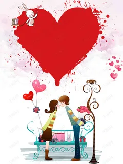 七夕浪漫情人节海报背景模板背景图片素材