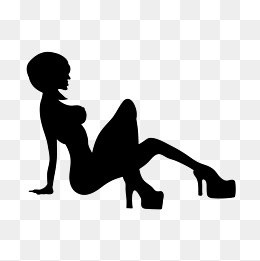 美女曲线剪影,免抠元素