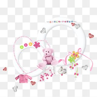 可爱儿童小熊边框相框