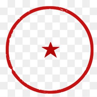 印章朱砂印泥星星形状圆形,免抠元素