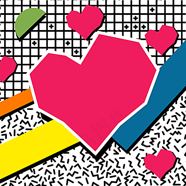 嘻哈另类风的情人节背景素材背景图片素材