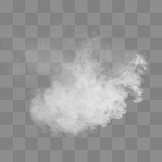 白色烟雾飘烟,免抠元素