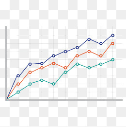 彩色折线数据,免抠元素